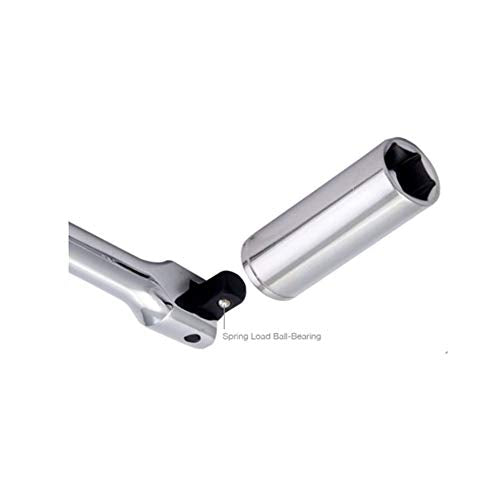 FLZOSPER 1/2-Inch Drive Premium Extension Breaker Bar | 25" Length | Heavy Duty CR-V Steel | 180° Rotating Flex Cr-Mo Head | Spring-Loaded Detent Ball Great for Automotives, Nuts and Bolts - size: 25‘’