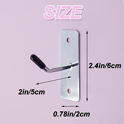 30pcs Wall Mounted Hook Heavy Duty Metal Single Hooks Home Storage Organizer Hanger Stainless Steel Hook Garage Hooks Tool for Garage Shop Retail Office Kitchen Store Display (2in/5cm) - size: 2 inches