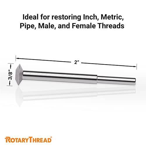 Repair Kits - Faster & Easier to Chase, Restore & Clean Internal or External Threads, All in One Universal Thread Files Set, Inch, Metric, Grooves, Glands, Acme, Buttress Thread - size: Starter Kit (3pc)