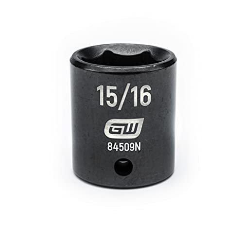 GEARWRENCH 19 Pc. 1/2" Drive 6 Pt. Standard Impact Socket Set, SAE - 84932N - size: 1/2", style: 19-piece kit