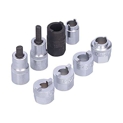 8PCS Strut Nut Socket Set, Steel Alloy Suspension Socket Kit, Professional Shock Absorber Removal Tool with Hex Drive Pins, Durable Car Repair Tool for Auto Shop and Home Mechanics