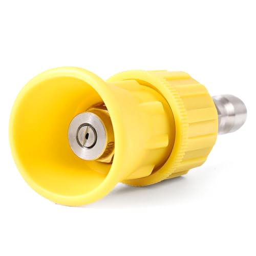 Clean Car USA Foam King™ 40° Pressure Washer Nozzle Guard, 1/4” Quick Connect - Stainless Steel Fire Hose Tip with Rubberized Protective Shield for High-Pressure Cleaning, Durable & Universal Fit - color: Nozzle Guard