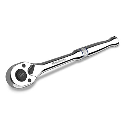 DURATECH 1/2-Inch Drive Ratchet, 90-Tooth Quick-release Ratchet Wrench, Reversible, Cr-V Made, Full Polished, Stocking Stuffers for Men Women Gifts for Men Gifts for Women - size: 1/2"(Polished)