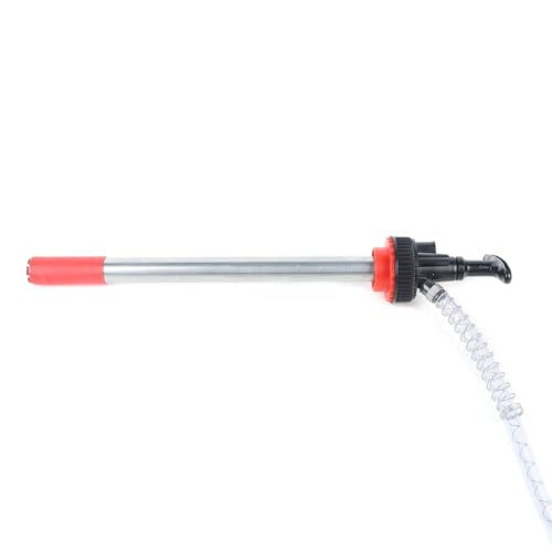 Manual Push Oil Pump Transfer Pump, 5 Gallon Bucket Pump with 47" Long X 5/8”Diameter Clear Vinyl Hose