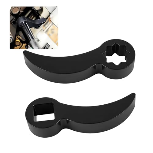 2PCS 4-point & 8-point Pry Bar Wrench Adapter Driven by 1/2" Tool,Bull Horn Ratchet Pry Bar Attachment for Confined Spaces,Adjustable Half Shaft CV Axle Removal Tool Crowbar Head