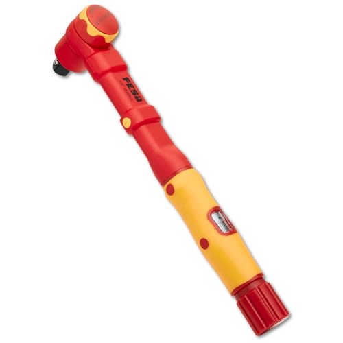 FESA Electrician Insulated Torque Wrench - (1/2" Drive, 10-50 Nm Range) | 1000V Wrench w/Easy Torque Adjustment & Scale Display - Each Insulated Wrench Has ID for Traceability - style: 1/2" Drive, 10-50 Nm Range