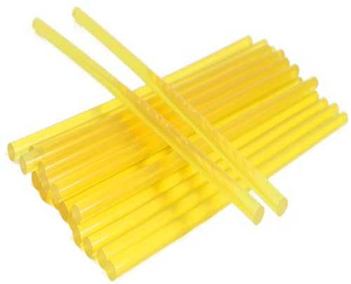 20Pcs PDR Glue Sticks, Dent Repair Glue Sticks for Car Body | Hot Melt Resin, Heat & Weather-Resistant, Dry Clear, For Metal/Plastic/Fabric, Requires Glue Gun, Non-Toxic, Yellow, 11x200mm - color: Yellow, size: 11x200mm