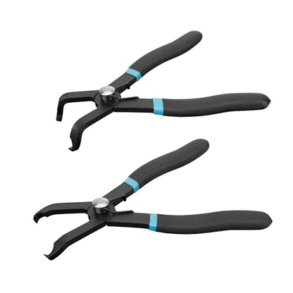 DURATECH Push Pin Pliers Set with 30 Degree and 80 Degree Offset Jaws | 2-Piece Rivet Removal Tool, Spring Loaded, Plastic Spraying, Remove Trim Plastic Fasteners, Rivets, Clips