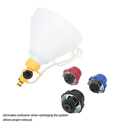 Coolant Refill Funnel Spill Proof Engine Filling Kit for, ABS Cooling System Tool for Car Maintenance