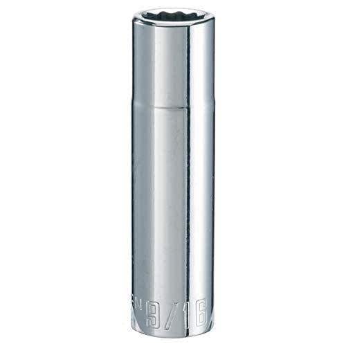 CRAFTSMAN Deep Socket, SAE, 1/2-Inch Drive, 9/16-Inch, 12-Point (CMMT47522) - size: 9/16"