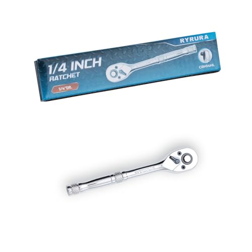 1/4 Inch Drive Ratchet Wrench,Standard Socket Wrench,72-Tooth Quick Release,Reversible Ratcheting Feature with Metal Handle - size: 1/4-inch Single, style: Standard-Metal handle