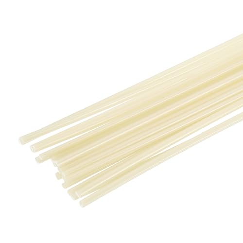HARFINGTON 2set(10pcs) Plastic Welding Rods 8inch Round ABS Welding Strips Welder Rods for Car Bumper Kayak Daily Repair Plastic Welder Car Bumpers, Beige