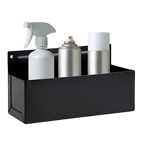 Magnetic Aerosol Spray Can Holder, Magnet Toolbox Bottle Holder, Tool Box Storage Rack for Garage and Home, Craft Workspace, Mechanic Paint Bottle Can Organizer, Black, 3"x8.3" - color: Black