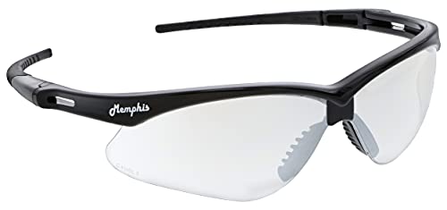 MCR Safety Glasses MP119 I/O Clear Mirror Polycarbonate Lenses with UV Protection & Scratch Resistant Coating, Black Frame, 1-Pair - color: I/O Clear Mirror, size: One Size