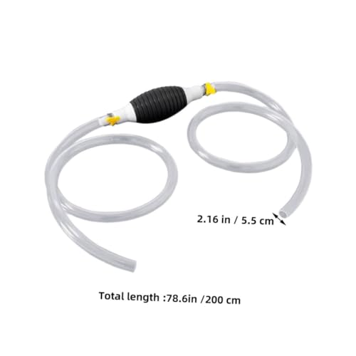 OUNONA Manual Siphon Pump Kit for Automotive Fuel Transfer 5ft Siphon Hose for Gas Oil Hand Pump for Convenient Oil Extraction and Filling