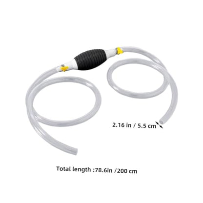 OUNONA Manual Siphon Pump Kit for Automotive Fuel Transfer 5ft Siphon Hose for Gas Oil Hand Pump for Convenient Oil Extraction and Filling