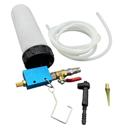 Brake Fluid Bleeder Kit - Universal Manual Fluid Extractor Tool | Complete Brake System Bleeding for Cars & Motorcycles, Power Steering Fluid Change Kit for DIY Garage Use, No Assistant Needed