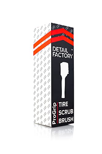 Detail Factory - ProGrip Tire Brush - Ergonomic ProGrip Handle, Stiff Synthetic Bristles, Ergonomic Design, Clean Your Tires with Ease - Red - color: Red, size: Standard