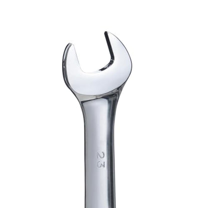 BLACK CANYON Metric 23mm Combination Wrench, 12-Point Box End & Hex Opening Design, Polished Steel - size: 23 mm