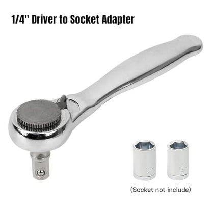 SHARDEN 32 in 1 Ratchet Screwdriver Bit Set with Right Angle Offset 1/4" High Torque Driver Handle, Socket Adapter, Extension Bit Holder, S2 Multi Bits for Ratchet Wrench, Screwdriver