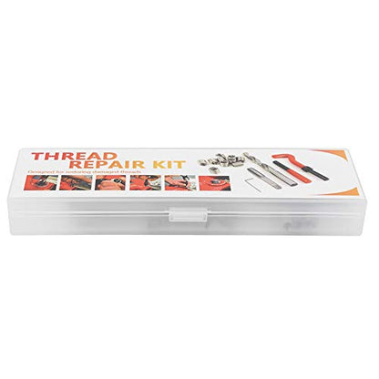 Ejoyous 25Pcs M4 Metric Thread Repair Insert Kit Auto Helicoil Restoring | Restore Damaged Thread, with Transparent Plastic Box, for Processing Machinery Automotive Thread Repair