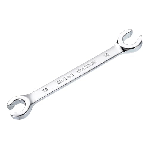 HARFINGTON Flare Nut Metric Wrench 13mm x 14mm CR-V Mirror Polished Chrome Plating Metric Wrench for DIY Hand-making Automotive Repairs and Household Maintenance - size: 13mm x 14mm