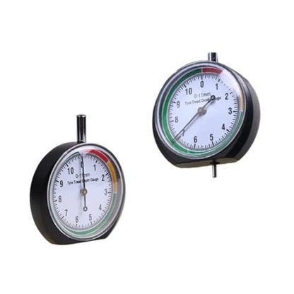 2Pcs Tire Depth Gauge Lightweight Portable Tread Measure Tool for Cars Trucks Accurate Tire Measure Device with Easy to Read Dial for Daily Use