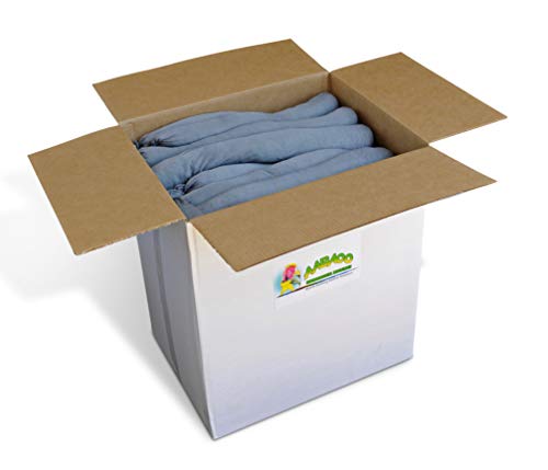 Aabaco Absorbent Socks, Water Socks, Oil & Chemical Spills, 3"x48", 10 Pack | 10 gallons total; flood socks for drains, doorways & spill mats; warehouse & industrial use