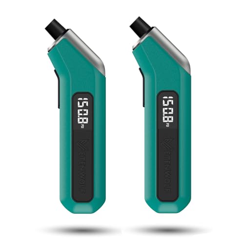 ETENWOLF T300 2 Pack Digital Tire Pressure Gauge 200 PSI for Car Tires | with Replaceable AAA Batteries, Industrial Tire Gauge Calibrated to ANSI B40.7 Grade 2A(±0.5%), Dark Cyan - color: dark cyan