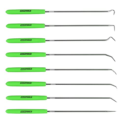OEMTOOLS 26526 Hook and Pick Set- 8 Piece, Pick Set Mechanic, Hook Tool, Pick Tool, Mechanics Pick Set, Automotive Pick and Hook Set, Pick Tool Set - size: 8-Pc Hook Set