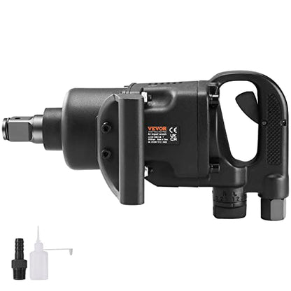 VEVOR 1 Inch Air Impact Wrench, Up to 2730 ft-lbs Reverse Torque Output 1" Pneumatic Impact Gun Lightweight w/ 2 Handles for Heavy Duty Repairs and Maintenance - size: 22*5.3*4.9inches, style: Wrench