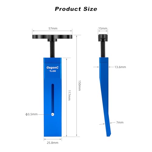 Bicycle Hydraulic Disc Brake Caliper Piston Press Tool, CNC Aluminum Alloy Reset Tool for Shimano, SRAM, Magura, Hope Dual/Quad Piston Brakes, Flat-Push Design for Ceramic Pistons