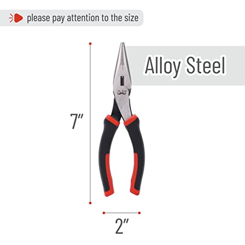 Mr. Pen- Needle Nose Pliers, 7 Inch, Long Nose Pliers | Needle Nose Pliers Tool, Pliers Needle Nose, Long Nose Pliers with Cutter, Wire Wrapping, Crafts, Jewelry Making Supplies
