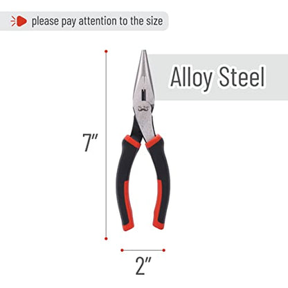 Mr. Pen- Needle Nose Pliers, 7 Inch, Long Nose Pliers | Needle Nose Pliers Tool, Pliers Needle Nose, Long Nose Pliers with Cutter, Wire Wrapping, Crafts, Jewelry Making Supplies