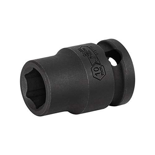 Jetech 3/8 Inch Drive 10mm Standard Impact Socket, Heat-Treated Chrome Molybdenum Alloy Steel, 6-Point Design, Metric, Anti-Rust Finish for Pneumatic & Electric Impact Wrench - size: 10mm