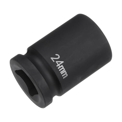 HARFINGTON 6-Point Impact Socket 3/4" Drive 24mm Metric 40Cr Alloy Steel Spindle Axle Nut Impact Socket - size: 24mm