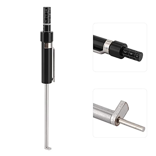 2pcs Brake Pad Thickness Gauge Measure Tool, Car Brake Measuring Tool with Scale for Internal External Pads, Tire Tread Depth Detector Pen, 1.5mm Minimum Measurement Automotive Brake Shoe Tester Kit