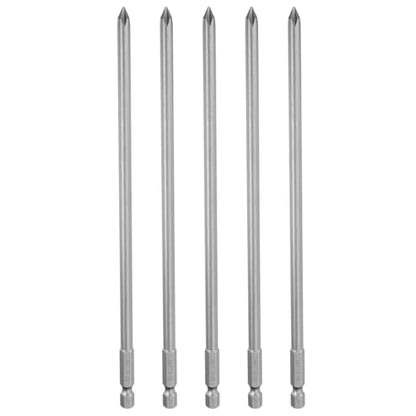 HARFINGTON 5pcs #1 Phillips Screwdriver Bit PH1 1/4" Hex Shank 8" (200mm) Long Magnetic S2 Steel Industrial Grade Screw Driver Bit Cross Head Electric Drill Bits 0.236" (6mm) Rod - size: PH1 x 200mm x 6mm