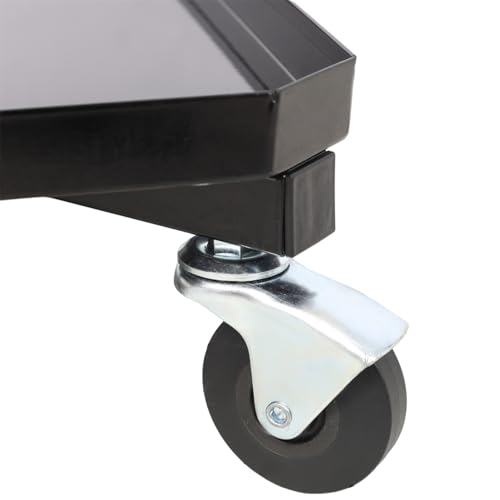 ZeHuoGe 250LBS Adjustable Rolling Mechanic Stool, Garage Workshop Creeper Seat with Tool Tray Storage & 360° Casters, Black Blue