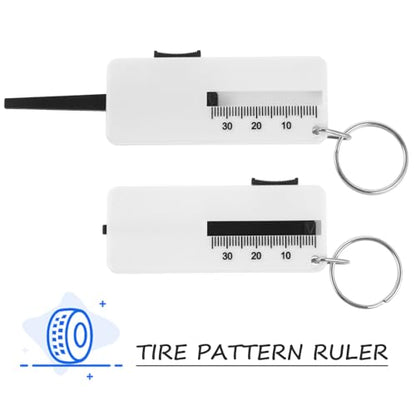 UKCOCO 3pcs Tire Tread Depth Gauge Tool for Car Accurate Measurement Abs Material Easy to Use Tire Thread Measuring Gauge Automotive Replacement