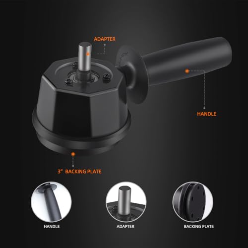 Dual Action Power System Tool, Forced Dual Action Polisher Adapter Detailing Tool with 3Pcs Polishing Pads For Cordless Drill for Car Polishing, Buffing, Waxing and Compounding -DAPSTS3