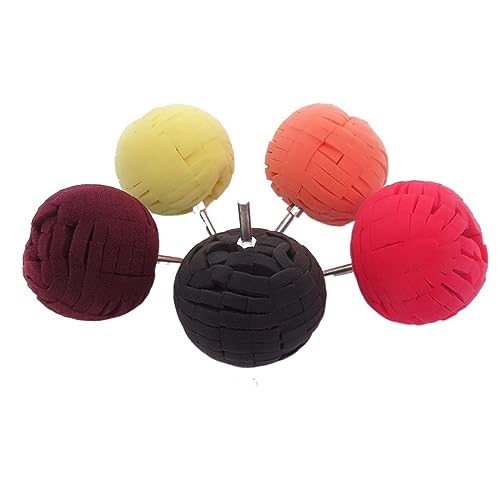 Car Polishing Pad Buffing Foam Sponge Pad Cone Polisher Buffer Pad Automotive Waxing Kit for Car Wheel Hub Headlight Polishing Angle Grinder Sanding Disc(5pcs) - color: 5pcs