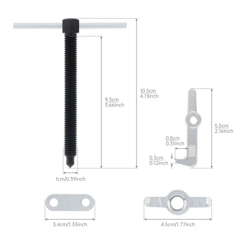 ChgImposs 2.36 Inch 2-Jaw Gear Puller, High Carbon Steel Heavy-Duty Bearing & Pulley Remover, Adjustable 10-65mm Jaw Spread, 1T Capacity - size: 10-60mm