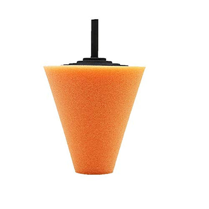 Jinchao-polishing Pads, 1x Polishing Sponges Pad, Cleaning Car Tyres Wheel Bosses Polishing Machine Cone-Shape Wheel Hubs Polisher Disk,Polishing (Color : Orange) - color: Orange