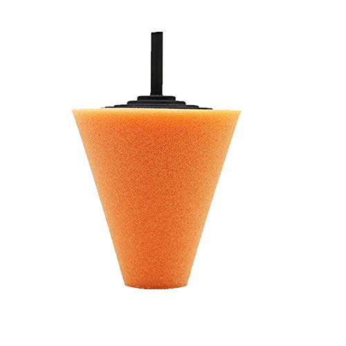 Jinchao-polishing Pads, 1x Polishing Sponges Pad, Cleaning Car Tyres Wheel Bosses Polishing Machine Cone-Shape Wheel Hubs Polisher Disk,Polishing (Color : Orange) - color: Orange