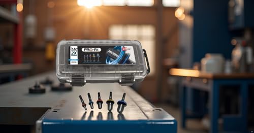RectorSeal Pro-Fit 87001 Precision Quick Flaring Kit, with 5 Color Coded Bits for Quick & Easy Sizing Identification 1/4" Through 3/4", Creates Leak Free Flares in Seconds, HVAC
