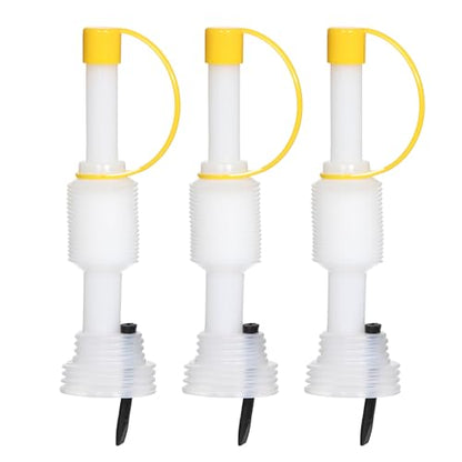 Extendable No-Drip Pour Spout for Quart and Gallon Jugs, Vented, Adjustable 6 to 10 Inch, Collapsible, Universal Fit - 3 Pack
