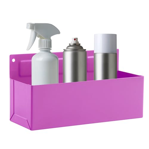 Magnetic Aerosol Spray Can Holder, Magnet Toolbox Bottle Holder, Tool Box Storage Rack for Garage and Home, Craft Workspace, Mechanic Paint Bottle Can Organizer, Pink, 3"x8.3" - color: Pink