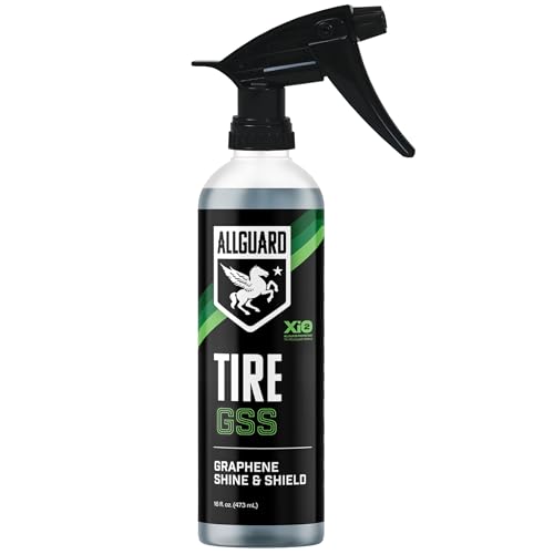 Tire GSS – XiO2™ Tire Shine Spray with Graphene Forms Tri-Molecular Bond to Rubber – Water-Resistant, Long-Lasting Protection – Satin Black Finish – Easy, No-Sling Application - style: Single Bottle