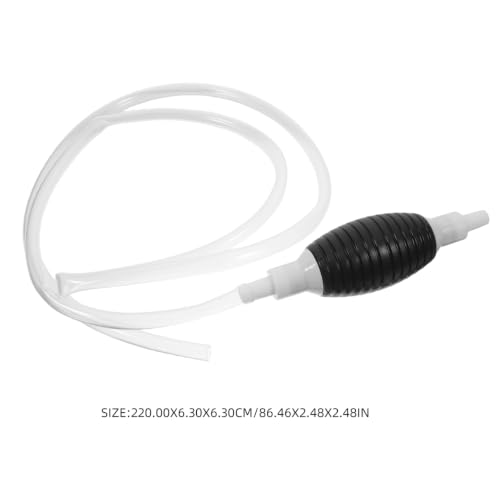 DECHOUS Manual Fuel Transfer Siphon Hose Pump with Flexible Suction Tubes Portable Hand Siphon Oil and Water Extraction Pump for Car Emergency Drainage Aquarium Pool